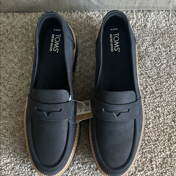 Tom’s NWT Cara Black Penny Loafer Women's Size 10 - Picture 5 of 9
